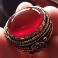 Aqeeq Carnelian Stone - Gemstone Natural On Ring