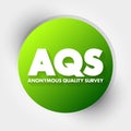 AQS - Anonymous Quality Survey acronym, concept background