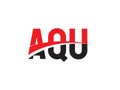 AQU Letter Initial Logo Design Vector Illustration Royalty Free Stock Photo
