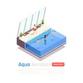 Aqua Aerobics Isometric Composition