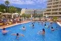 Aqua aerobics in Resort in Tossa de Mar, Spain Royalty Free Stock Photo