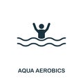 Aqua Aerobics vector icon symbol. Creative sign from icons collection. Filled flat Aqua Aerobics icon for computer and mobile