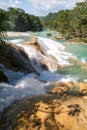 Aqua Azul waterfall on Chiapas Royalty Free Stock Photo