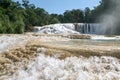 Aqua Azul waterfall on Chiapas Royalty Free Stock Photo
