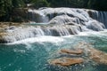 Aqua Azul waterfall on Chiapas Royalty Free Stock Photo
