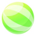 Aqua ball icon, cartoon style Royalty Free Stock Photo