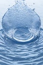 aqua ballet. graceful blue water splash and reflection