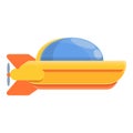 Aqua bathyscaphe icon, cartoon style