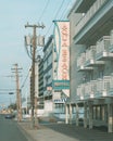 Aqua Beach Hotel sign in Wildwood, New Jersey