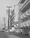 Aqua Beach Hotel sign in Wildwood, New Jersey