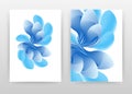 Aqua blue flower design of annual report, brochure, flyer, poster. Blue flower concept white background vector illustration for Royalty Free Stock Photo