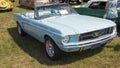 1967 Aqua Blue Ford Mustang Convertible Side View