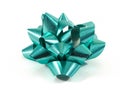 Aqua Blue Gift Bow Royalty Free Stock Photo