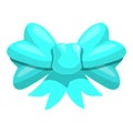Aqua blue gift bow creating a perfect decorative element Royalty Free Stock Photo