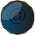 aqua button web gmail vector file eps illustration on white background