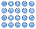 Aqua Buttons blue Royalty Free Stock Photo