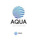 Aqua circle logo modern style
