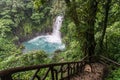 Aqua coloured pond in Rio Celeste, Costa Rica