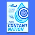 Aqua Contamination Creative Promo Banner Vector
