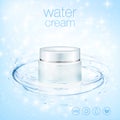 Aqua cream cosmetic product ads, hydrating facial skincare mock up template for christmas seasonal sale. Turquoise mask