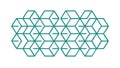 Aqua cube pattern, tranquil geometric background, vector design Generative AI Royalty Free Stock Photo
