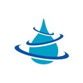 aqua drop Water droplet Logo eco mineral natural design vector template Royalty Free Stock Photo