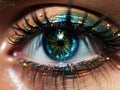 Aqua Eye with Disco Lights - AI Generated