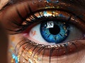 Aqua Eye with Disco Lights - AI Generated