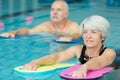 aqua fitness class for old age pensioners