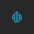 Aqua logo idea word lettering mockup sticker, blue mineral water emblem, text shape abstract drop icon, t-shirt print design