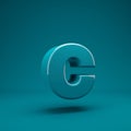 Aqua Menthe 3d letter C lowercase