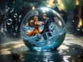 Aqua Mirage: Surreal Fantasia Captured in a Water Bubble