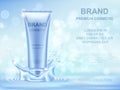 Aqua Moisturizing cosmetics ads template.