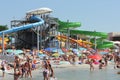 Aqua park on the beach