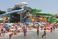 Aqua park on the beach