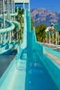 Aqua park in a luxury resort in kemer antalya Royalty Free Stock Photo
