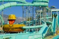 Aqua park in a luxury resort in kemer antalya Royalty Free Stock Photo