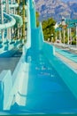 Aqua park in a luxury resort in kemer antalya, turkey Royalty Free Stock Photo