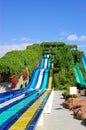 Aqua park water attractions Royalty Free Stock Photo