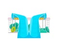 Aqua park water slide icon Royalty Free Stock Photo