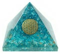 Aqua Quartz Crystal Gemstone Orgone Healing Pyramid Royalty Free Stock Photo