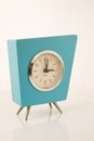 Aqua retro clock Royalty Free Stock Photo