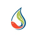 Aqua Scape Aquarium Fish Water Ecology Logo Symbol