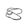 Aqua shoes black line icon. Pictogram for web page