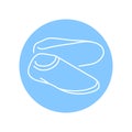 Aqua shoes black line icon. Pictogram for web page