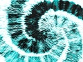 Aqua Spiral Shibori Texture. Aquamarine Swirl Watercolor Layer. Turquoise Aquarelle Texture. Blue Brush Painting. Hard Grunge. Gre