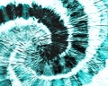 Aqua Spiral Tie Dye Shibori. Greenish Swirl Watercolor Clothing. Turquoise Acrylic Graphic. Cobalt Brush Border. Dirty Art Paintin Royalty Free Stock Photo