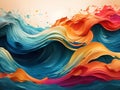 Aqua Symphony: Captivating Abstract Waves Background