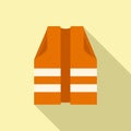 Aqua vest icon flat vector. Waterpark tool