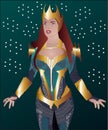 Aqua woman special suit Royalty Free Stock Photo